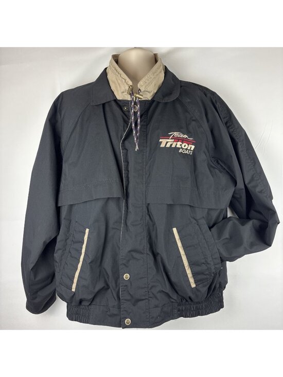 Triton Other - Triton Boats Fishing Team Jacket Embroidered Lined Black Size Large EUC